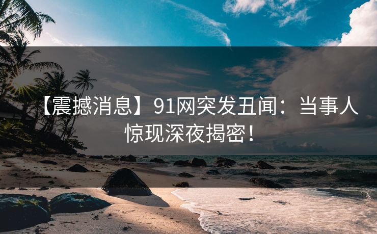 【震撼消息】91网突发丑闻：当事人惊现深夜揭密！