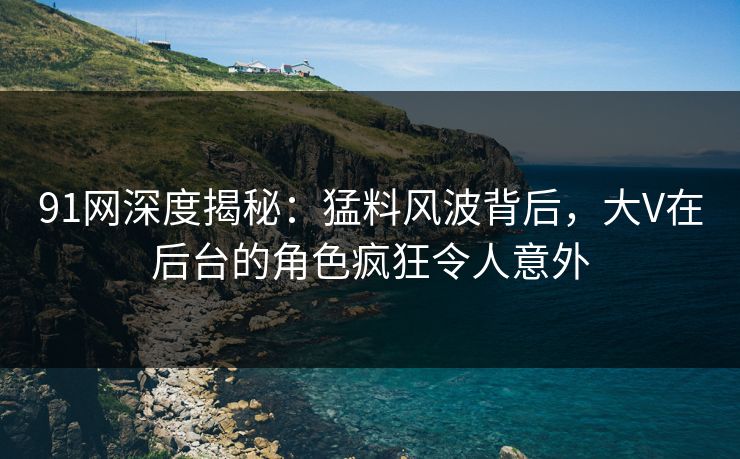 91网深度揭秘：猛料风波背后，大V在后台的角色疯狂令人意外