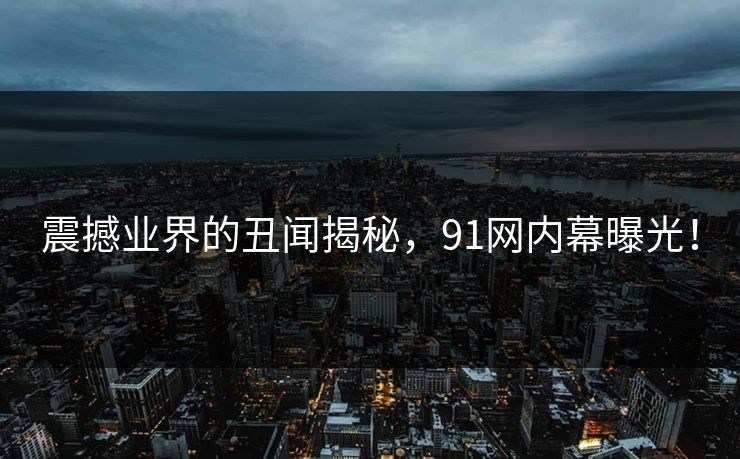 震撼业界的丑闻揭秘，91网内幕曝光！