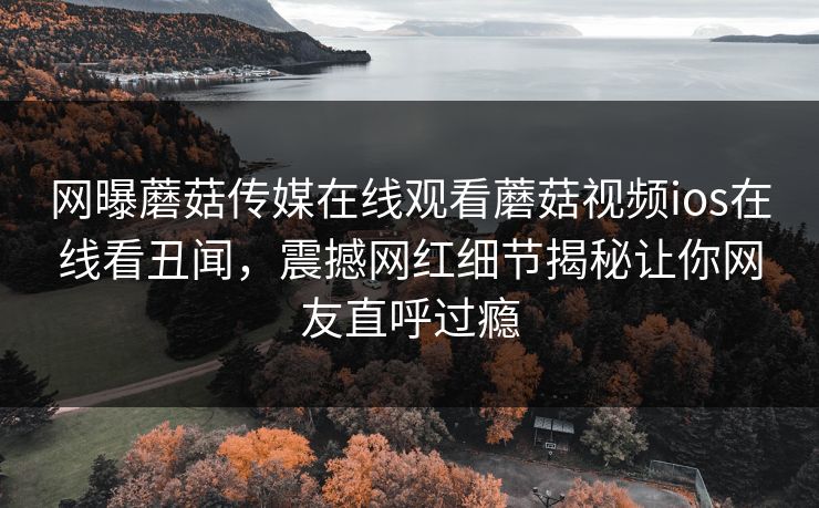 网曝蘑菇传媒在线观看蘑菇视频ios在线看丑闻，震撼网红细节揭秘让你网友直呼过瘾