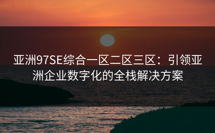 亚洲97SE综合一区二区三区：引领亚洲企业数字化的全栈解决方案